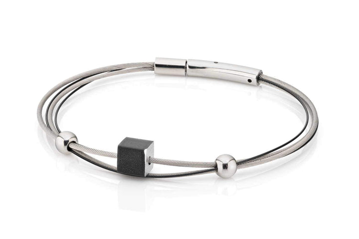 Armband kubusje Zwart A230Z