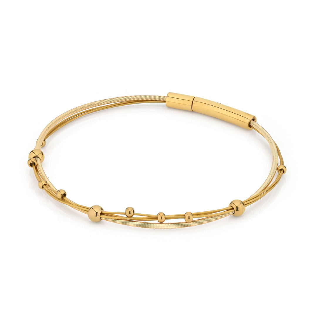 Armband speelse bolletjes goudkleurig A269G