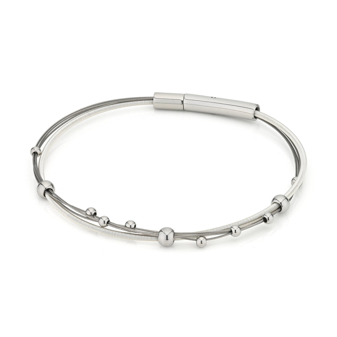 Armband speelse bolletjes basic zilver A269