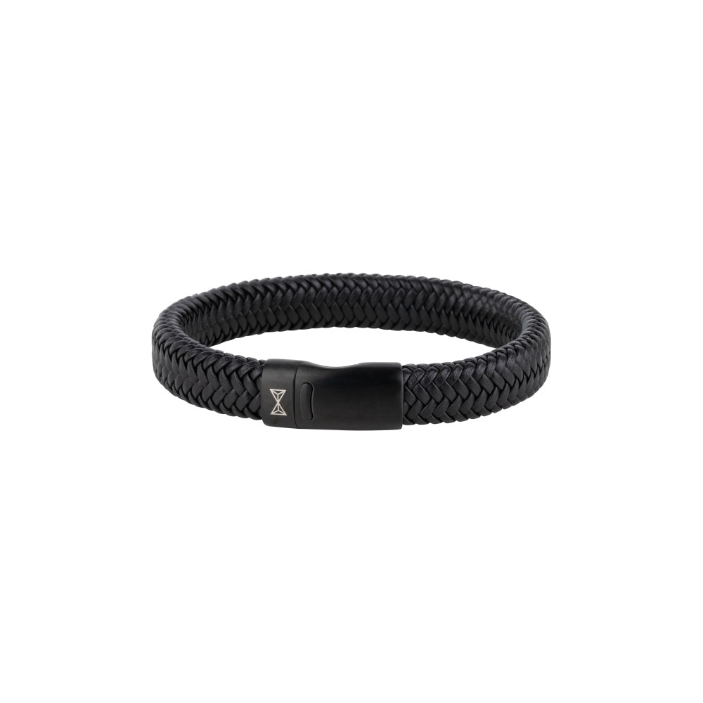 Leren armband heren - Iron John Black-on-Black