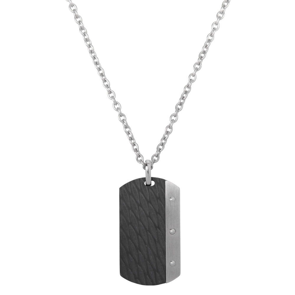 Zilveren ketting heren - Necklace Dogtag - Inox