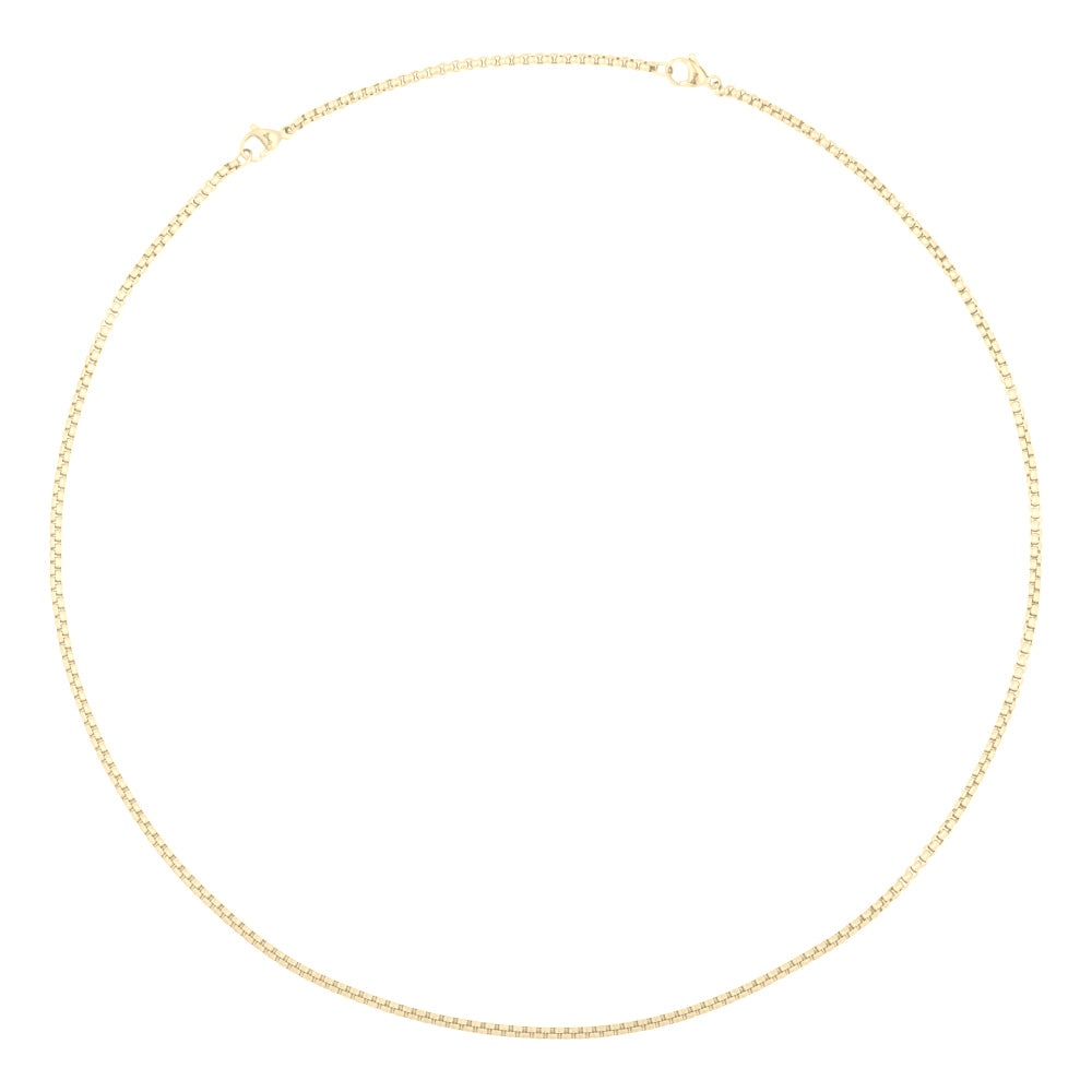 Cadena de oro para hombre con eslabones sueltos y acabado brillante.