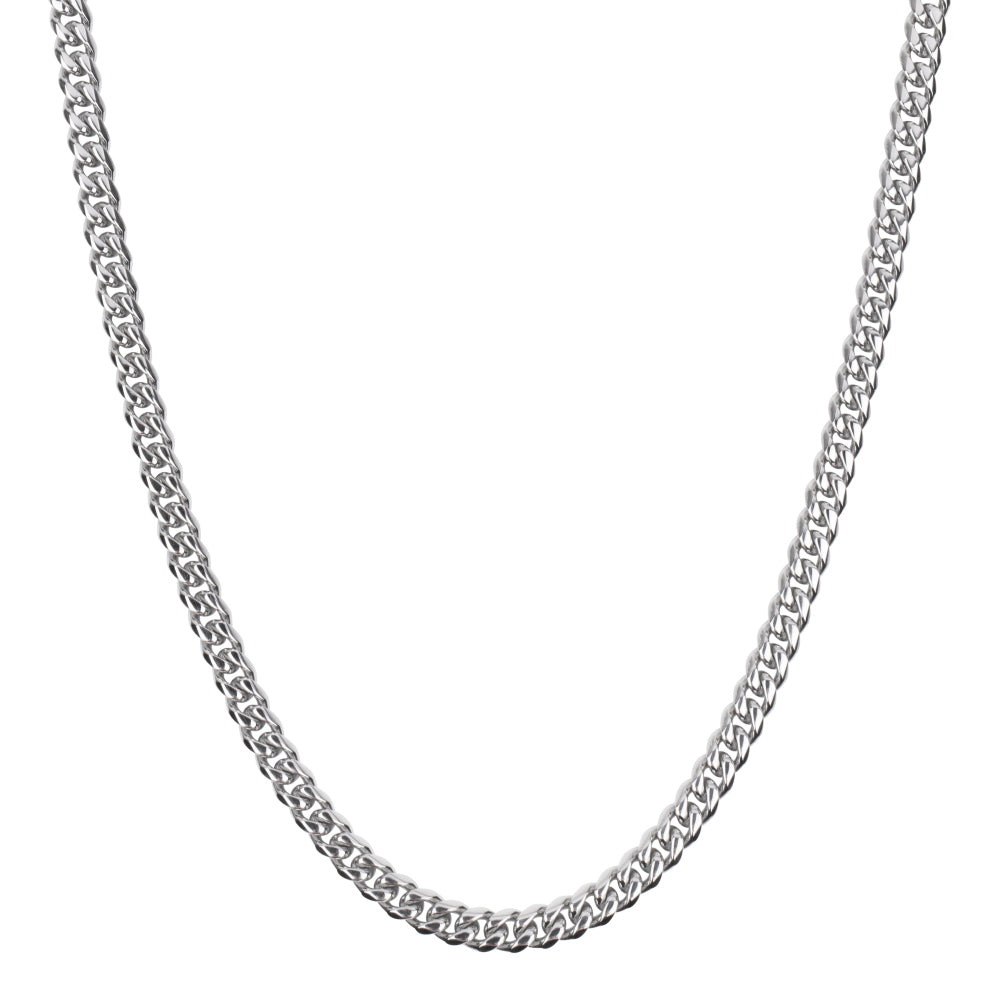 cadena gourmette de acero inoxidable para hombre en color plateado.