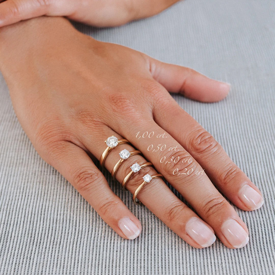 Ring Olivia 0,50 crt. geelgoud
