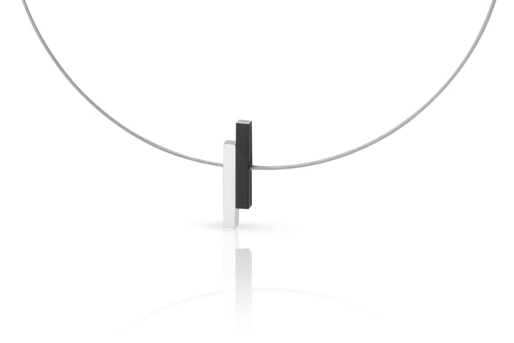 Collier Eenvoudige staafjes Zwart C116Z