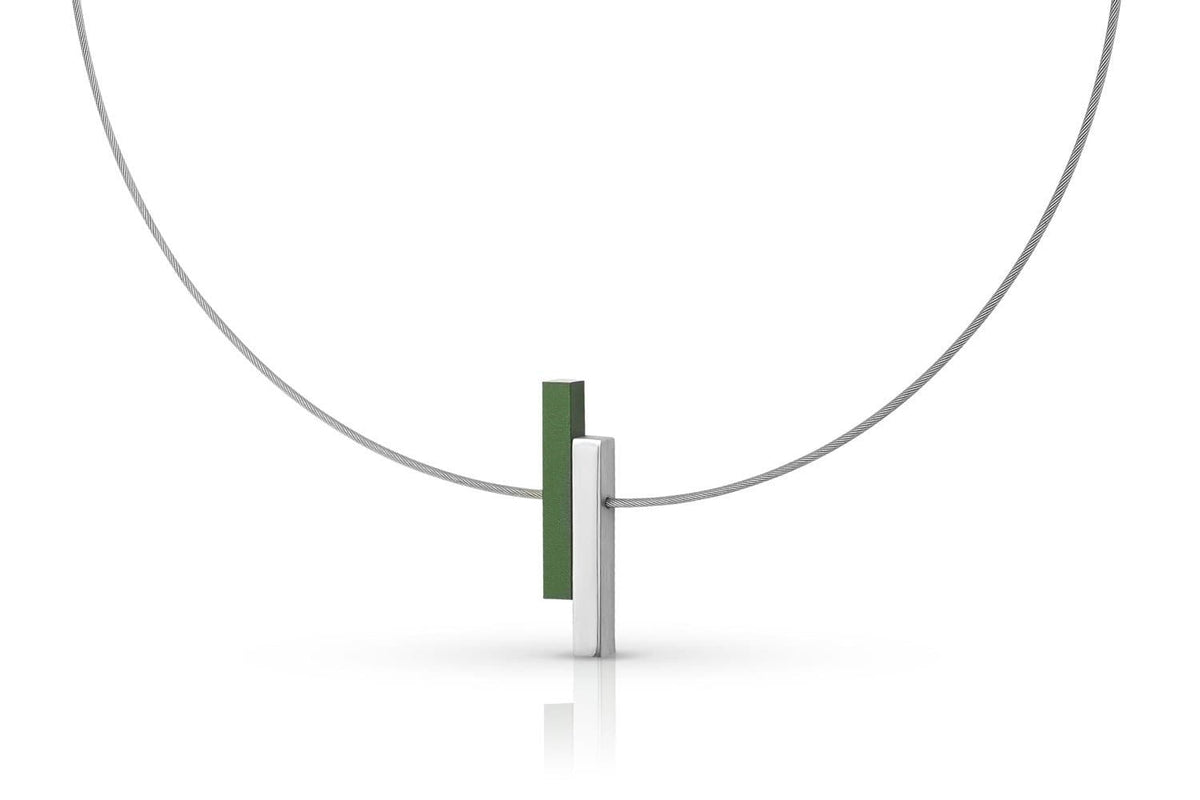 Collar Sencillos bastones Verde C116GR