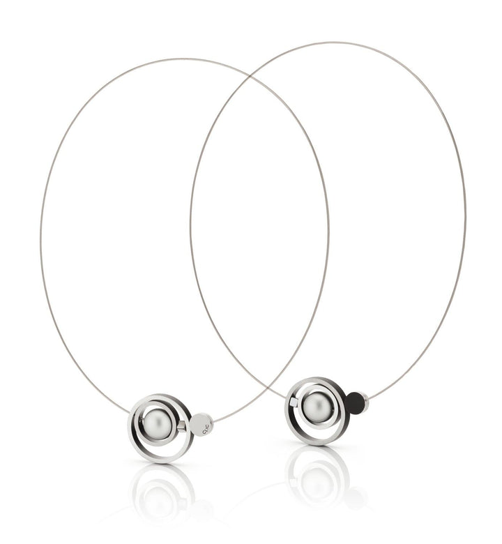 Collier Ringen in elkaar Zwart C187Z
