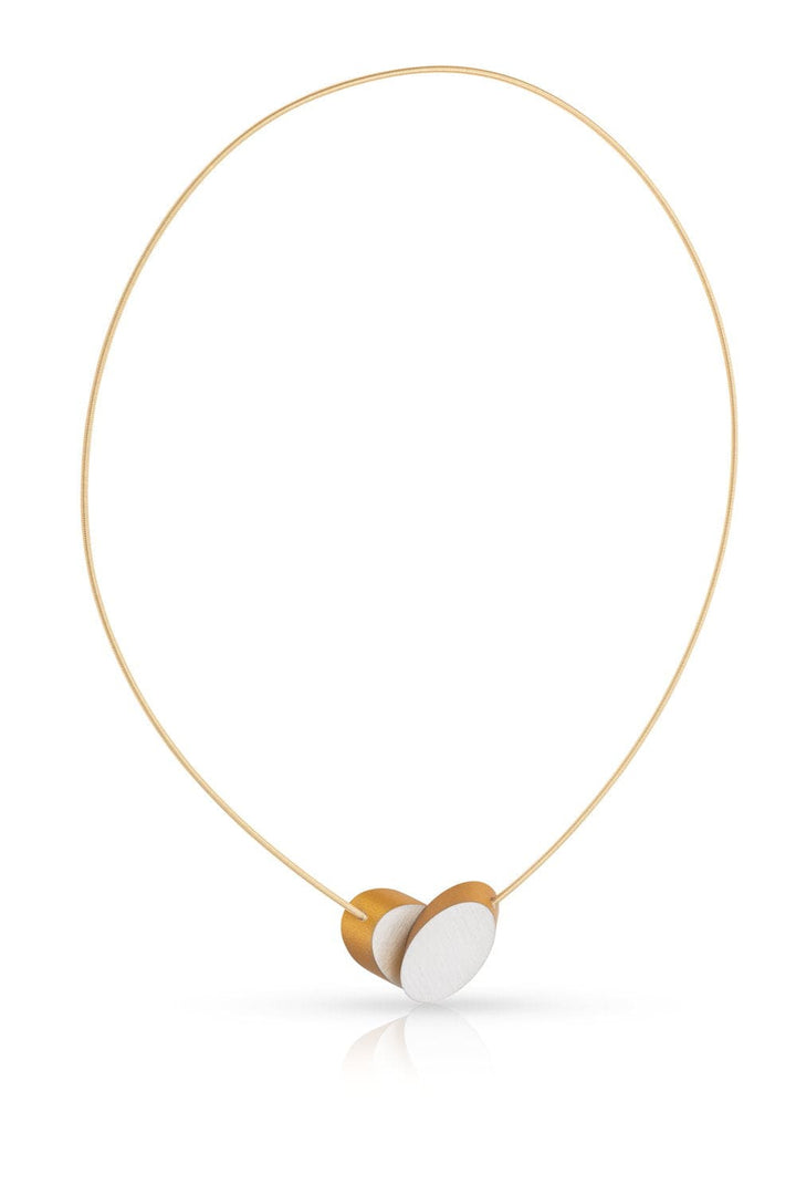 Collier Ovaaltjes op elkaar Goudkleurig|Geel C244G
