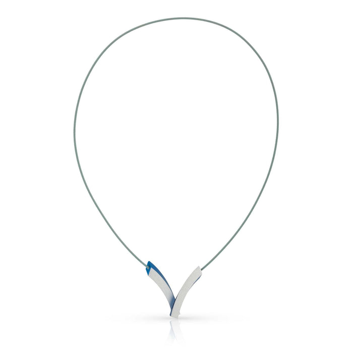 Collier V-Bogen op elkaar Blauw C255B