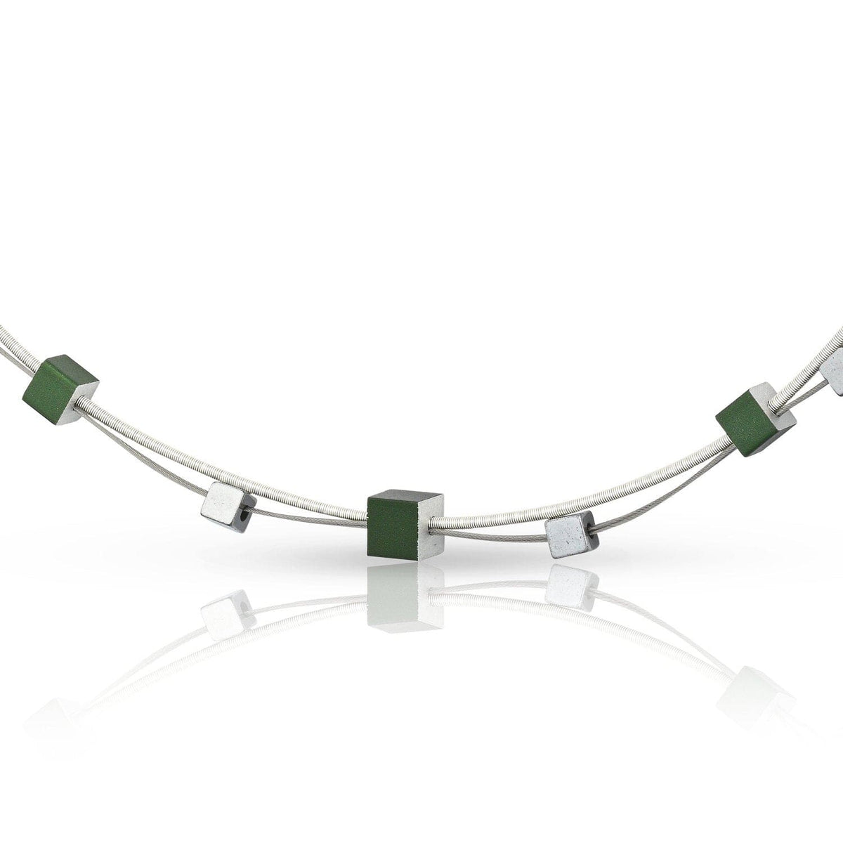 Collar juguetones cubos verdes C257GR