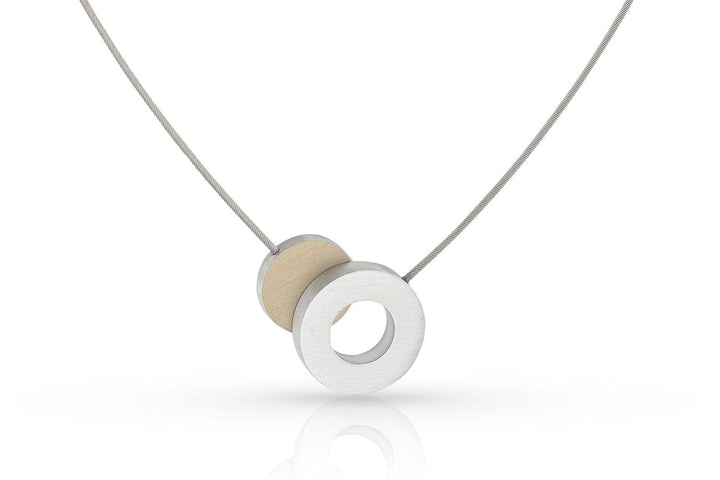 Collier Gekleurd rondje en een ring C265AG