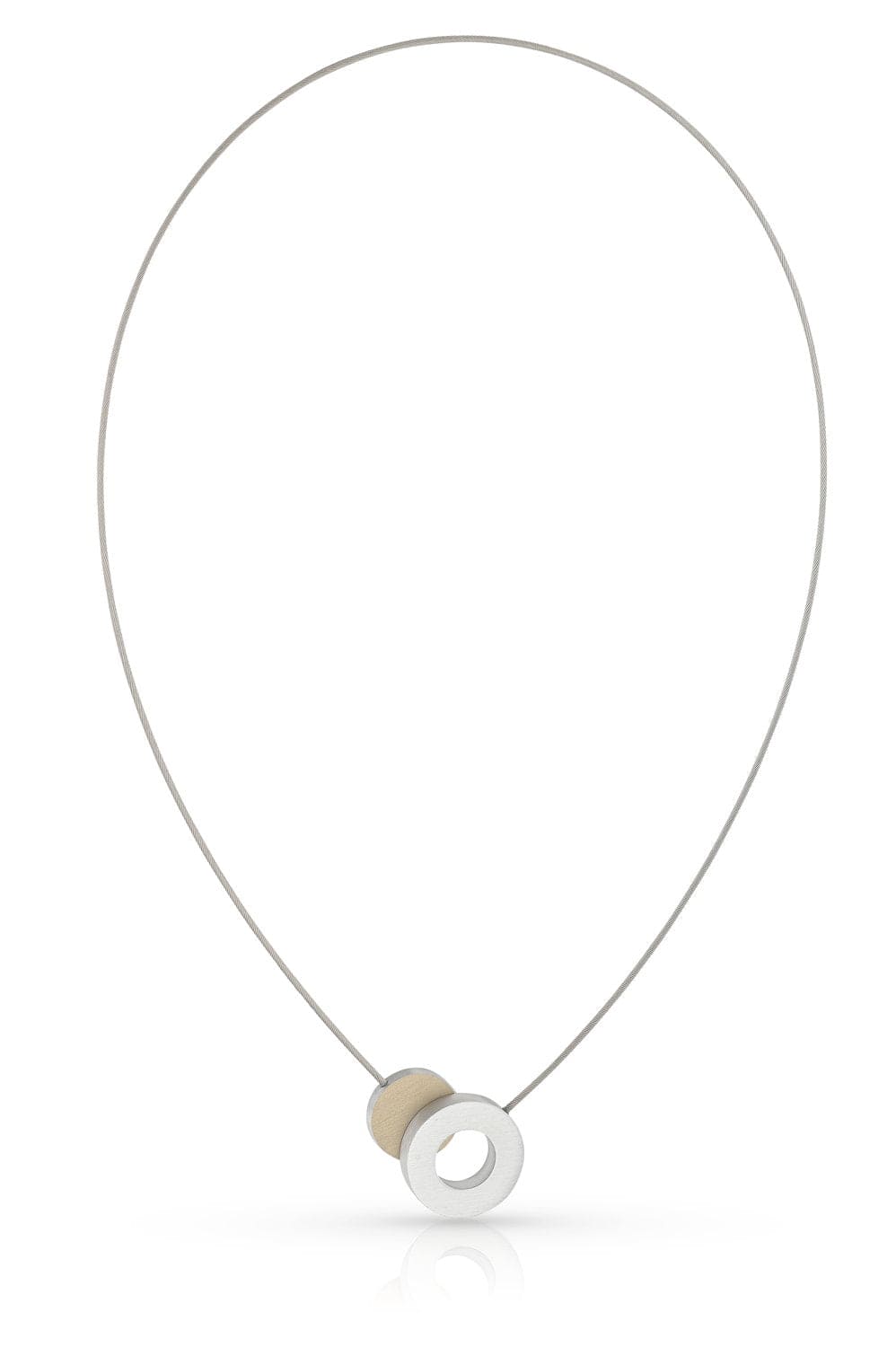 Collier Gekleurd rondje en een ring C265AG