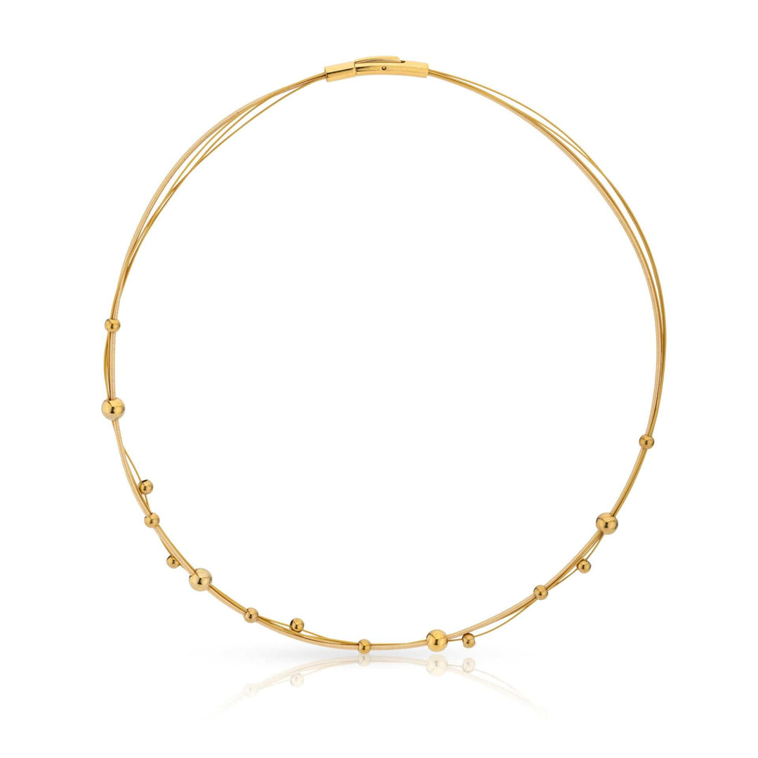 Collier speelse bolletjes goudkleurig C269G