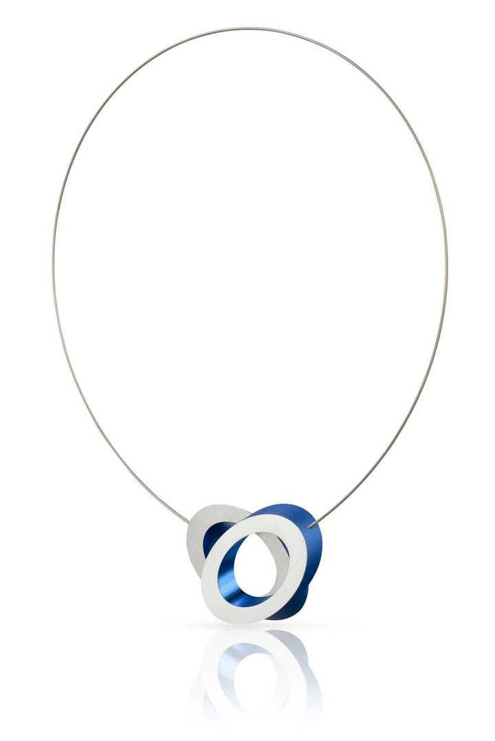 Collier Ovalen op elkaar Blauw C70B