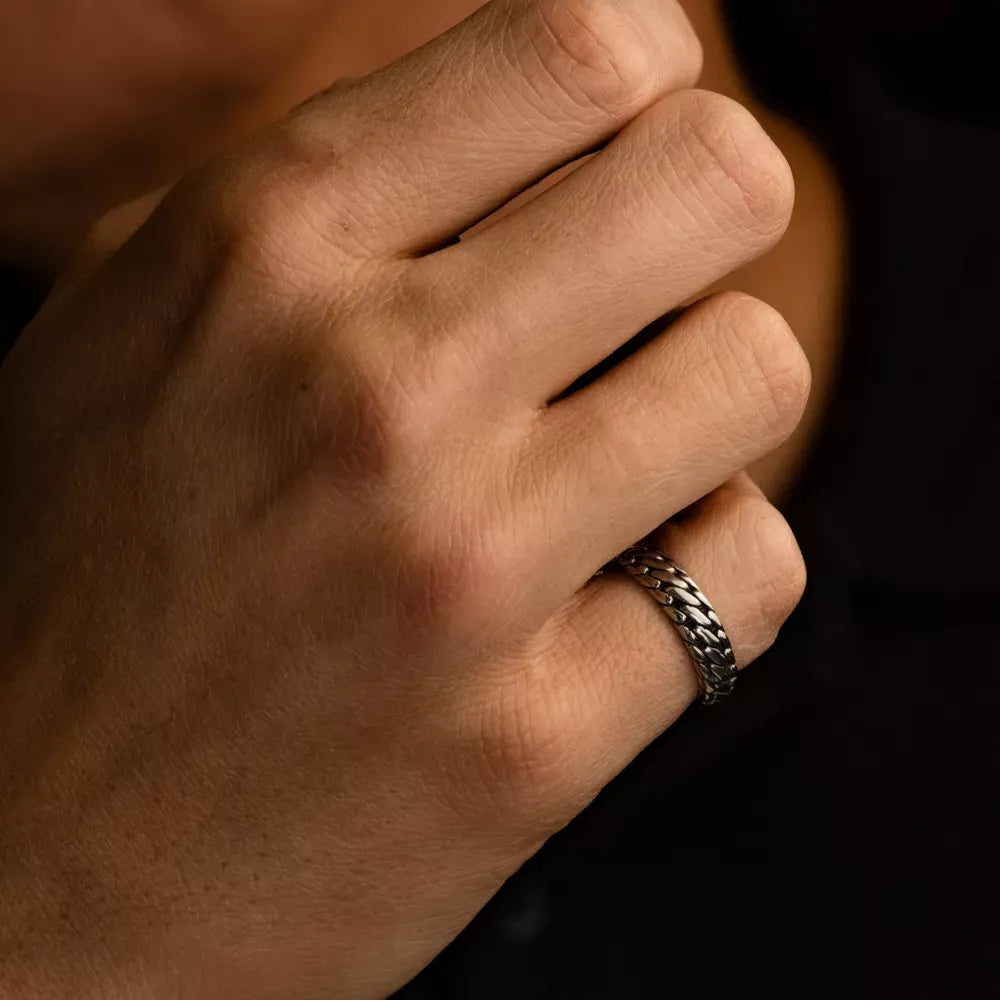 Anillo Apollo Eight - Anillo de hombre plata