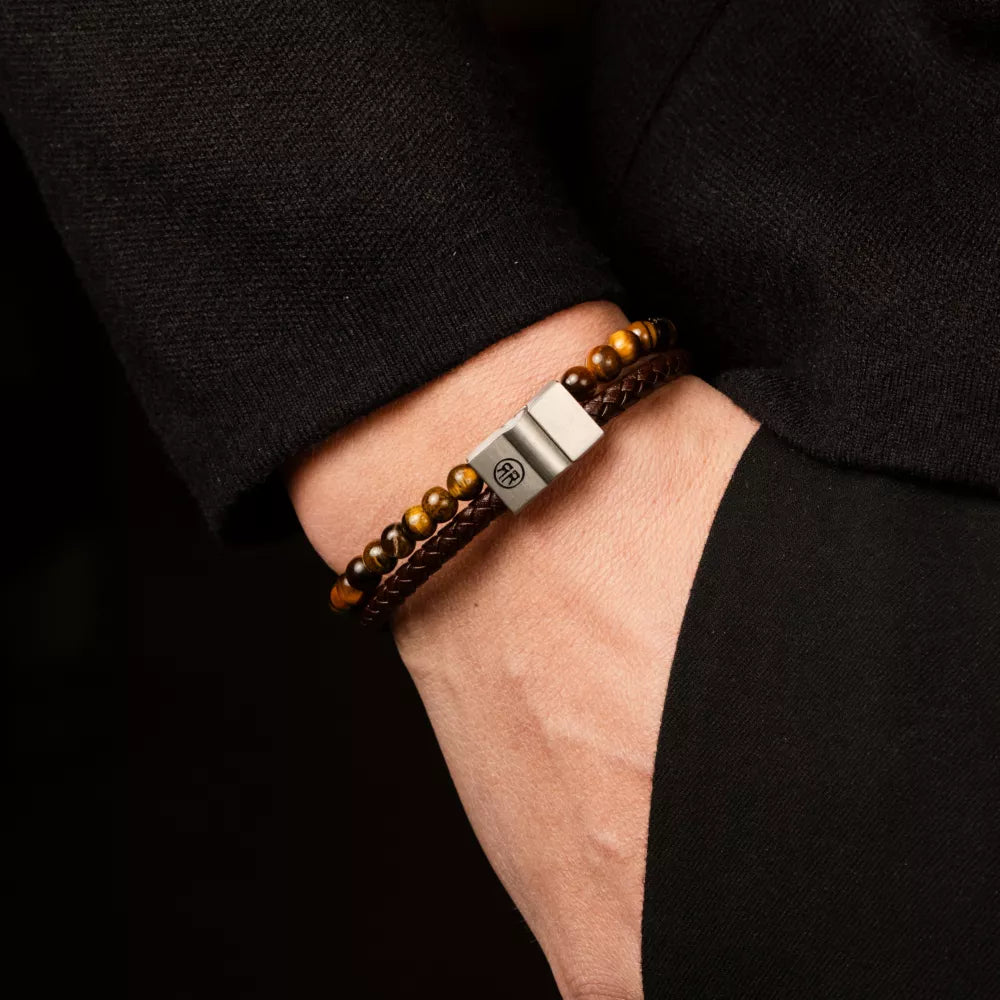 Full Metal Combo 12mm Tiger Lily - Pulsera de hombre de cuentas