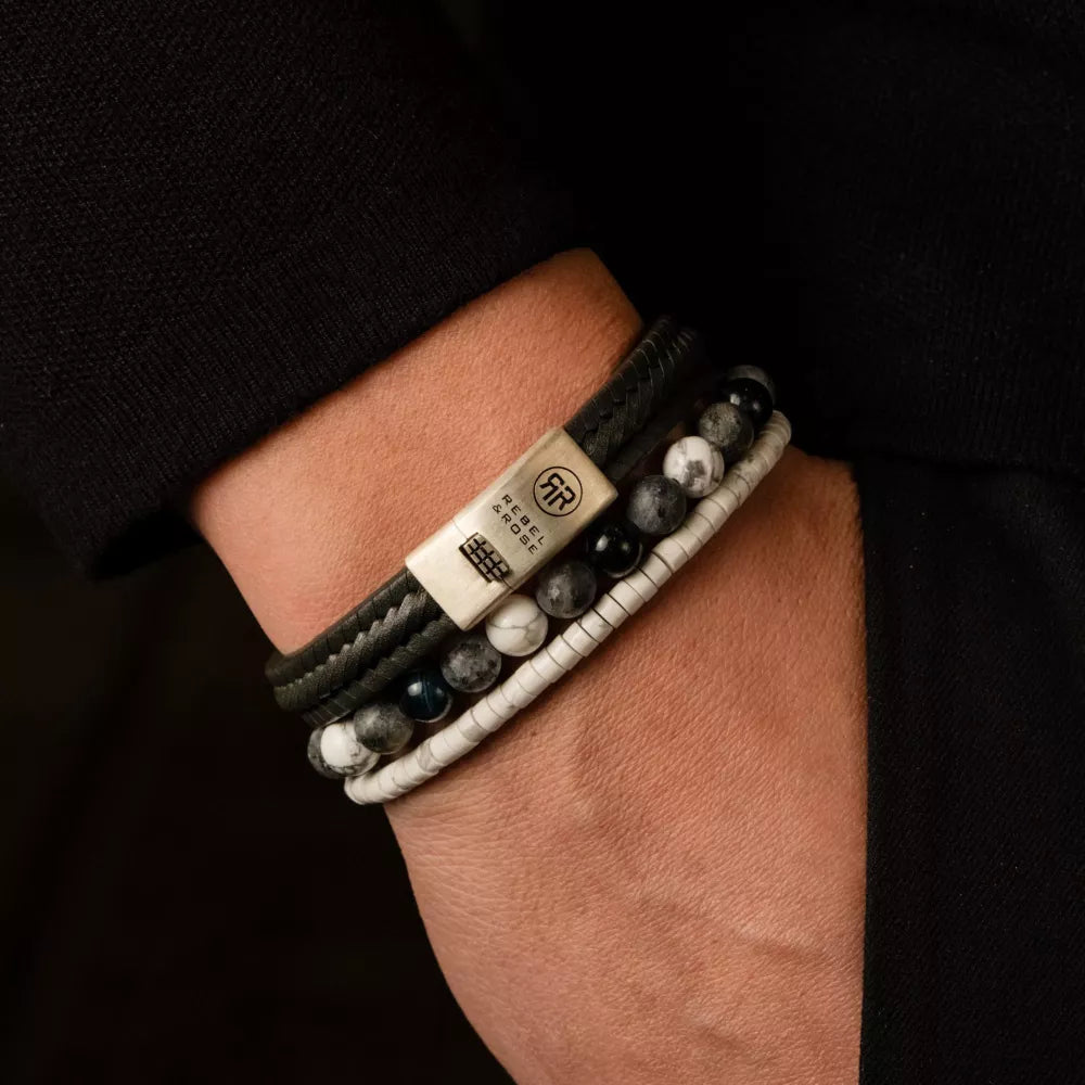 Ocean Rocks -8mm - Pulsera de hombre de cuentas