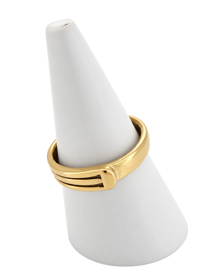 anillo vintage de oro carneool 14k 3.4gr