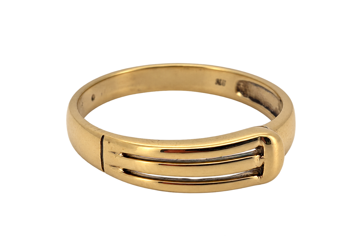 anillo vintage de oro carneool 14k 3.4gr