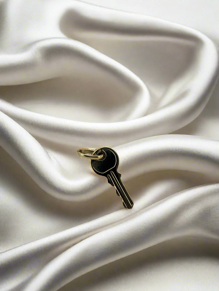 vintage gouden Hanger 14k sleutel 1.2gr