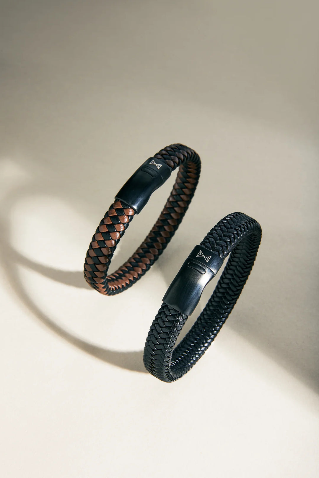 Leren armband heren - Iron Jack Black-Brown-on-Black