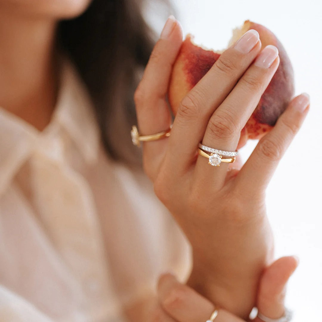 Anillo Olivia 1,00 crt. oro amarillo