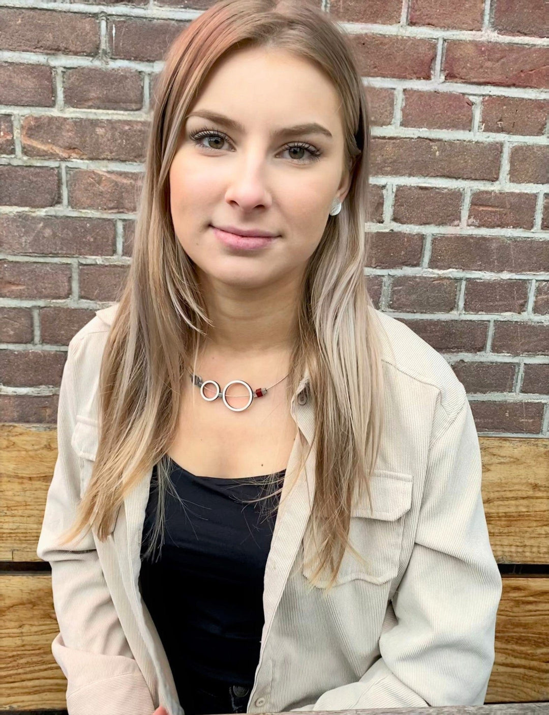 Collier Ringen Zwart C186Z
