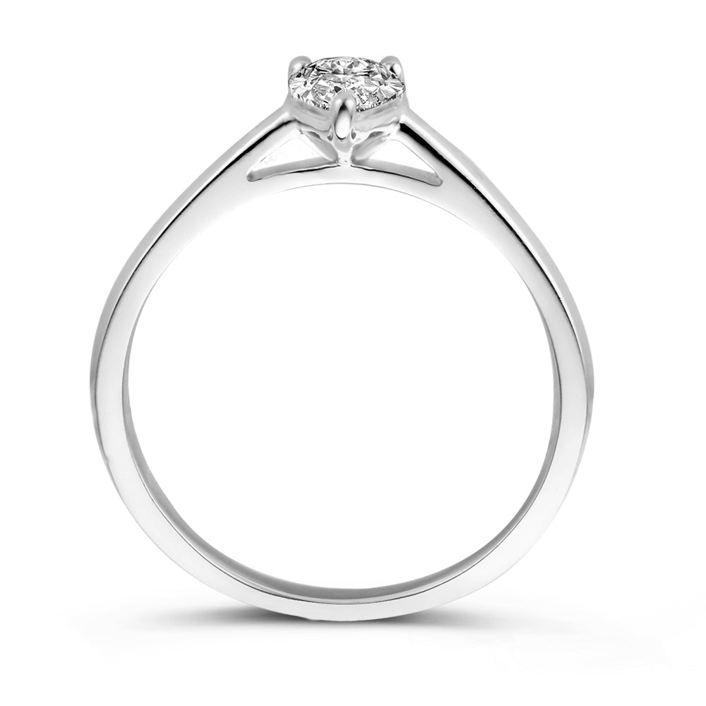 Anillo Ava 0,30 crt. oro blanco