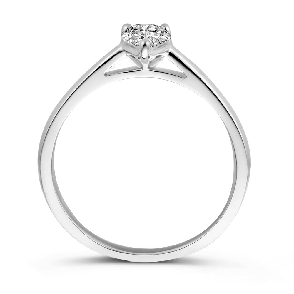 Anillo Ava 0,50 crt. oro blanco