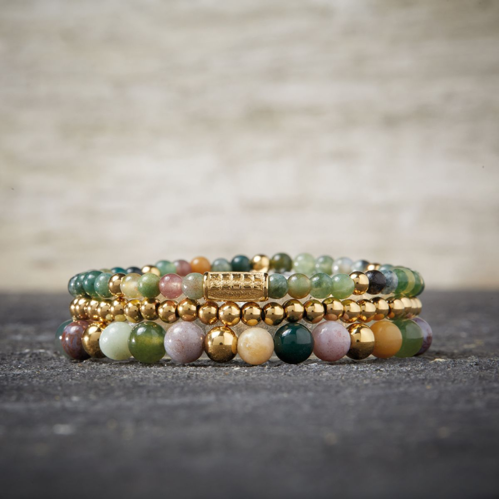 Indian Summer - chapado en oro amarillo - 4mm - pulsera de mujer