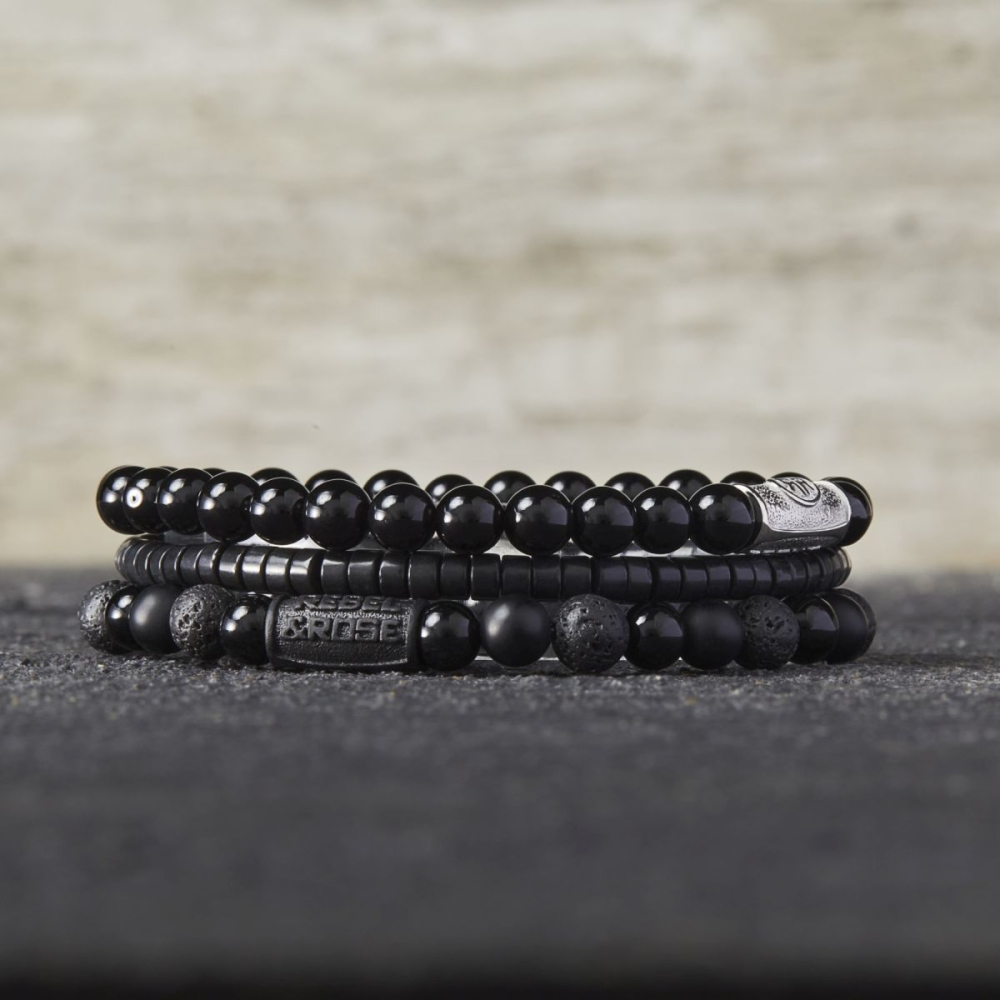 Slices - La Piedra Negra - 4mm - Pulsera de hombre