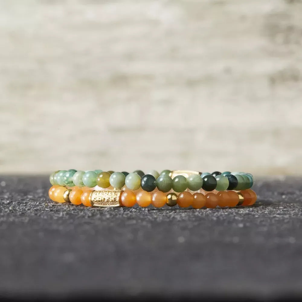 Pulsera de mujer en oro amarillo - 4 mm - de cuentas