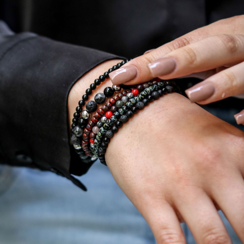 Deseos Cálidos de Invierno - 4mm - Pulsera de Mujer de Cuentas