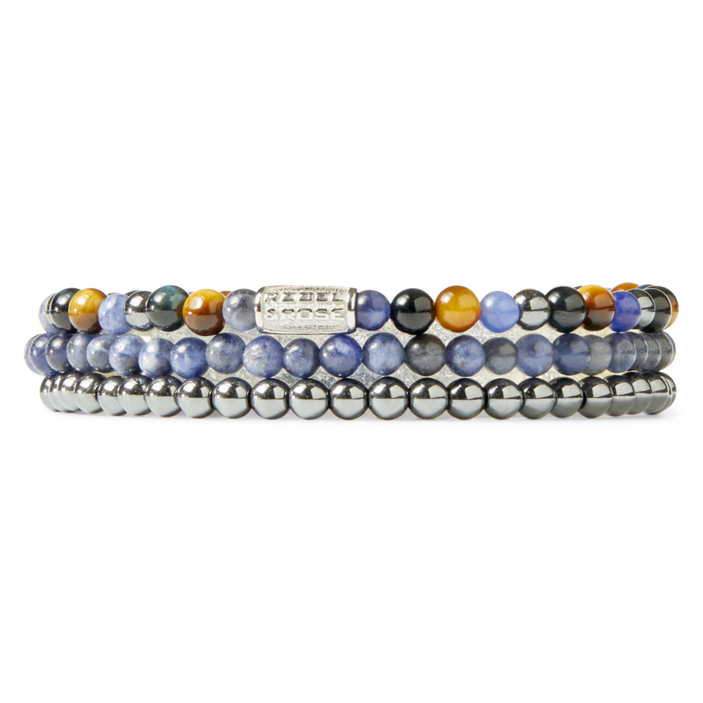 Pulsera de cuentas Midnight Blue - 4mm