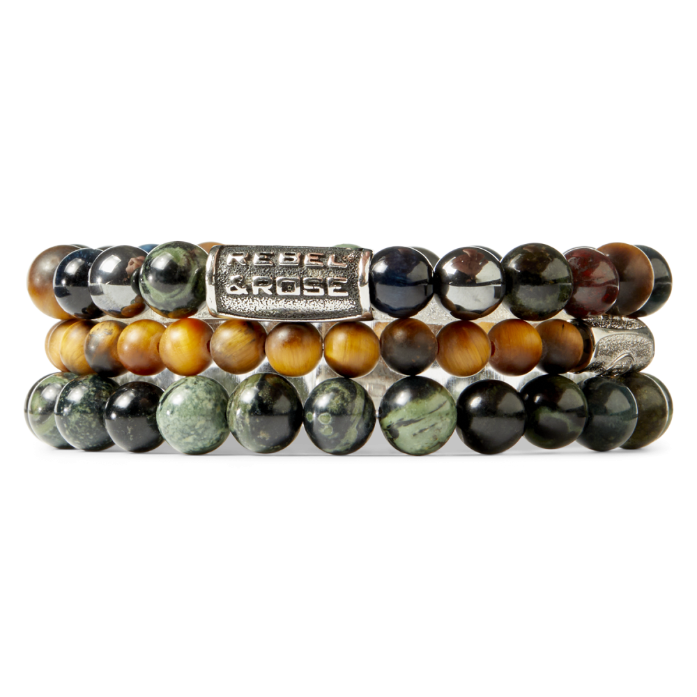 Matt Tiger Lily - 6mm - Pulsera de hombre de cuentas