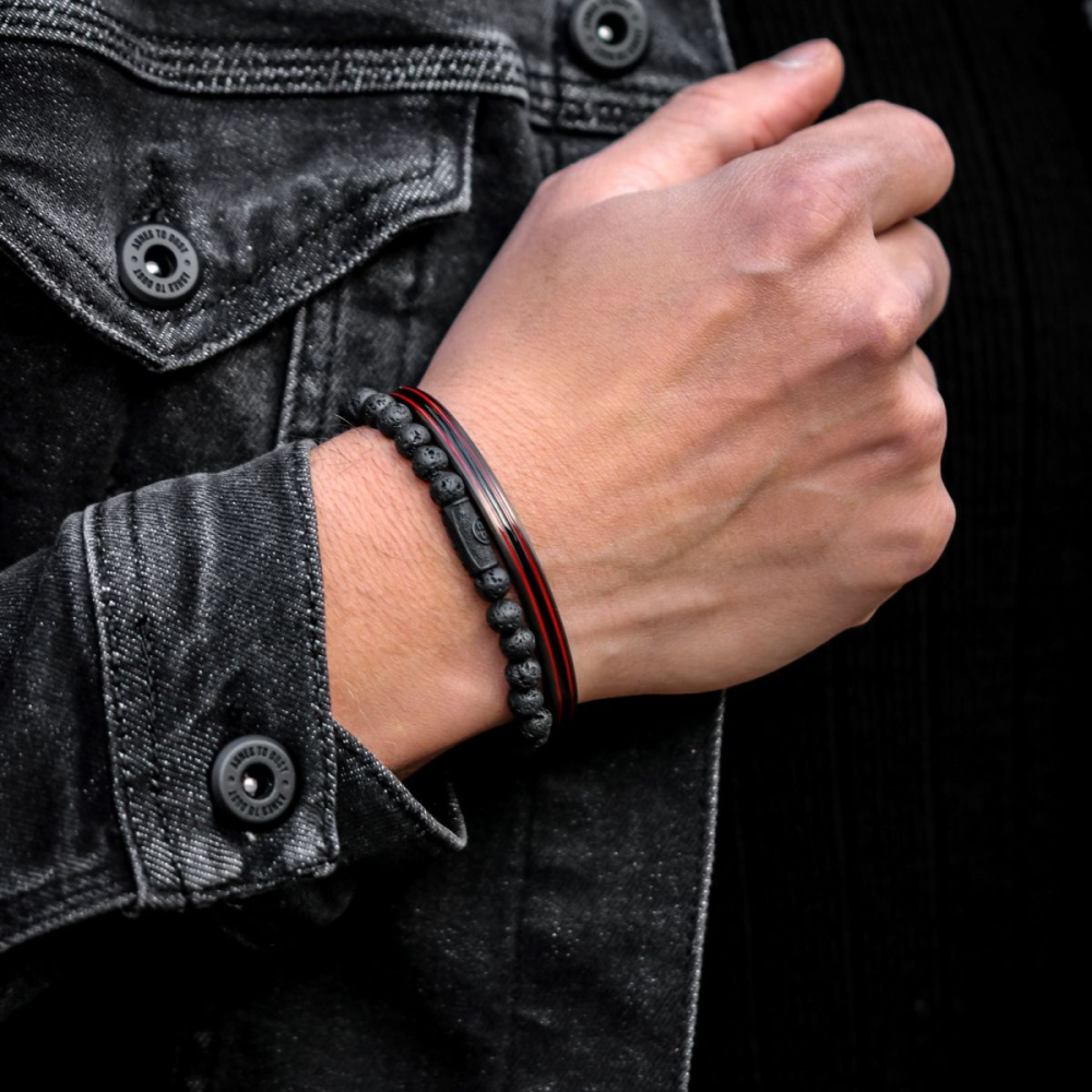 Black Moon - All-Black - 6mm - Pulsera de hombre