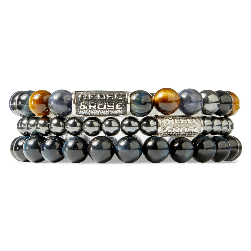 Blue Rain Vintage - 8mm - Pulsera de hombre