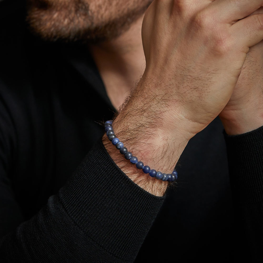 Midnight Blue Vintage - 6mm - Pulsera de hombre