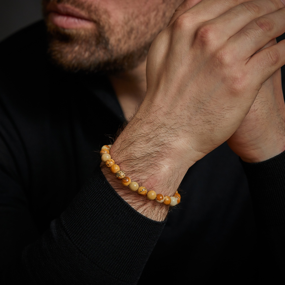 Woodstock - 8mm - Pulsera de hombre de cuentas