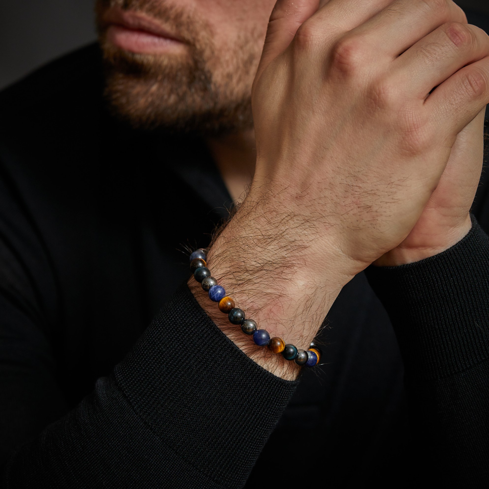Blue Rain Vintage - 8mm - Pulsera de hombre
