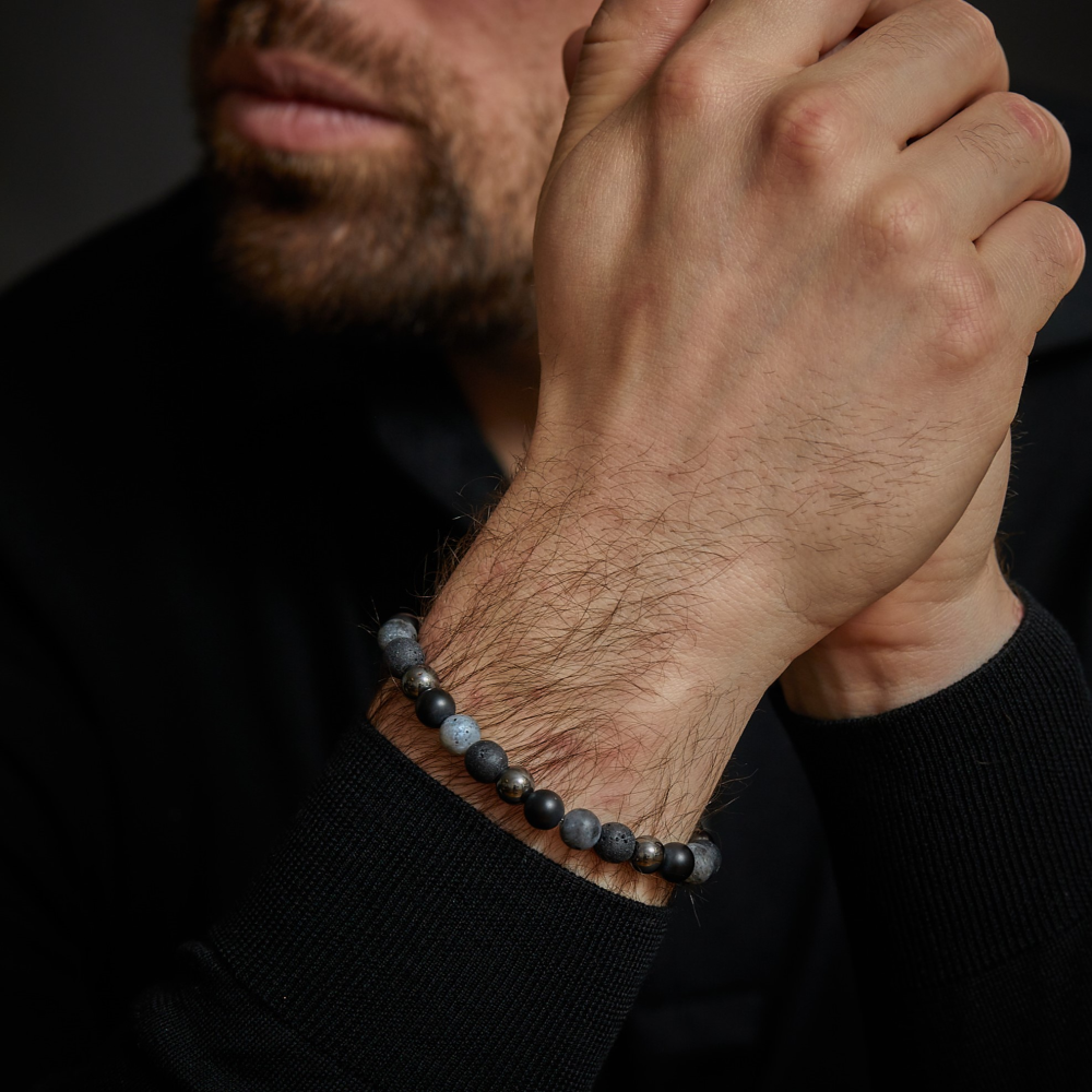 Grey Rocks Vintage - 8mm - Pulsera de hombre