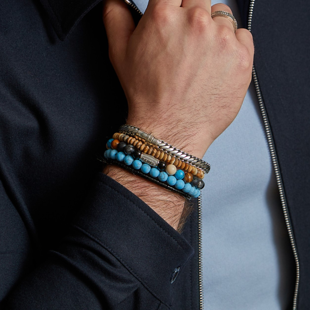 Slices - La Piedra Negra - 4mm - Pulsera de hombre