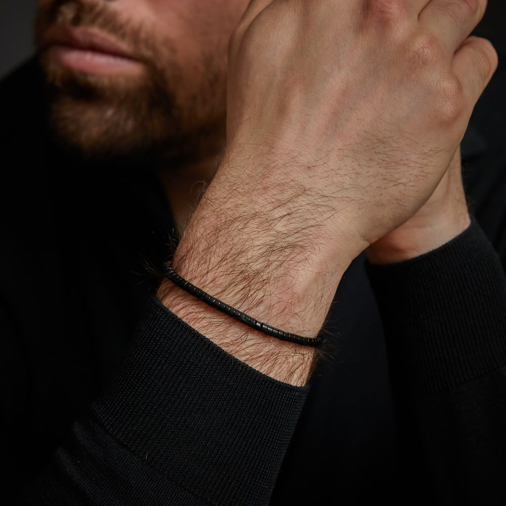 Slices - La Piedra Negra - 4mm - Pulsera de hombre