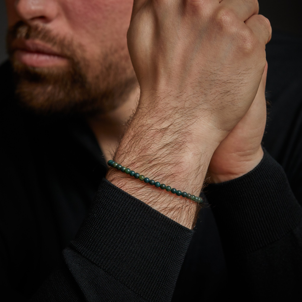 Glass Rocks Secret Garden - 4mm - Pulsera de hombre