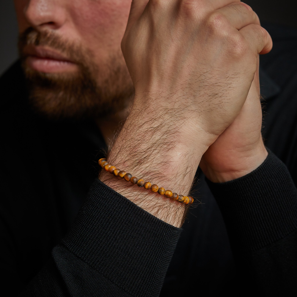 Matt Tiger Lily - 6mm - Pulsera de hombre de cuentas