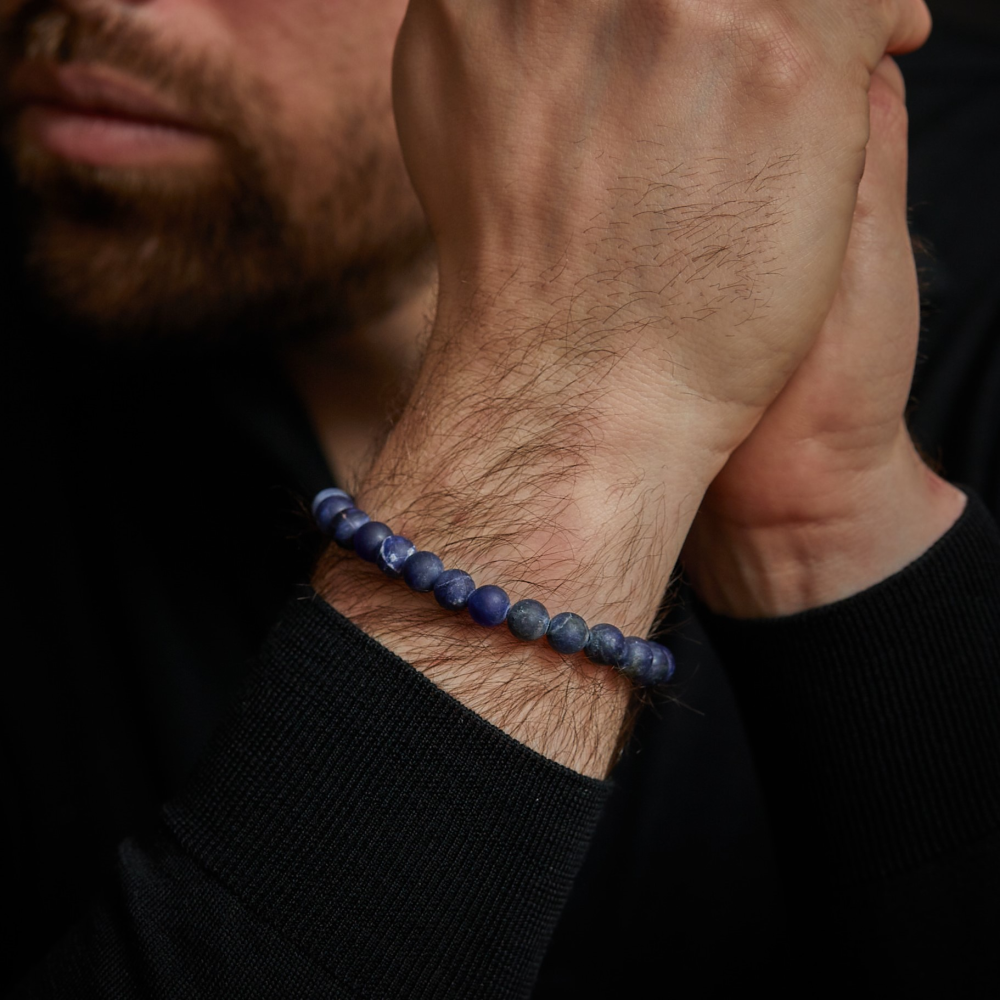 Matt Midnight - 8mm - Pulsera de hombre de cuentas