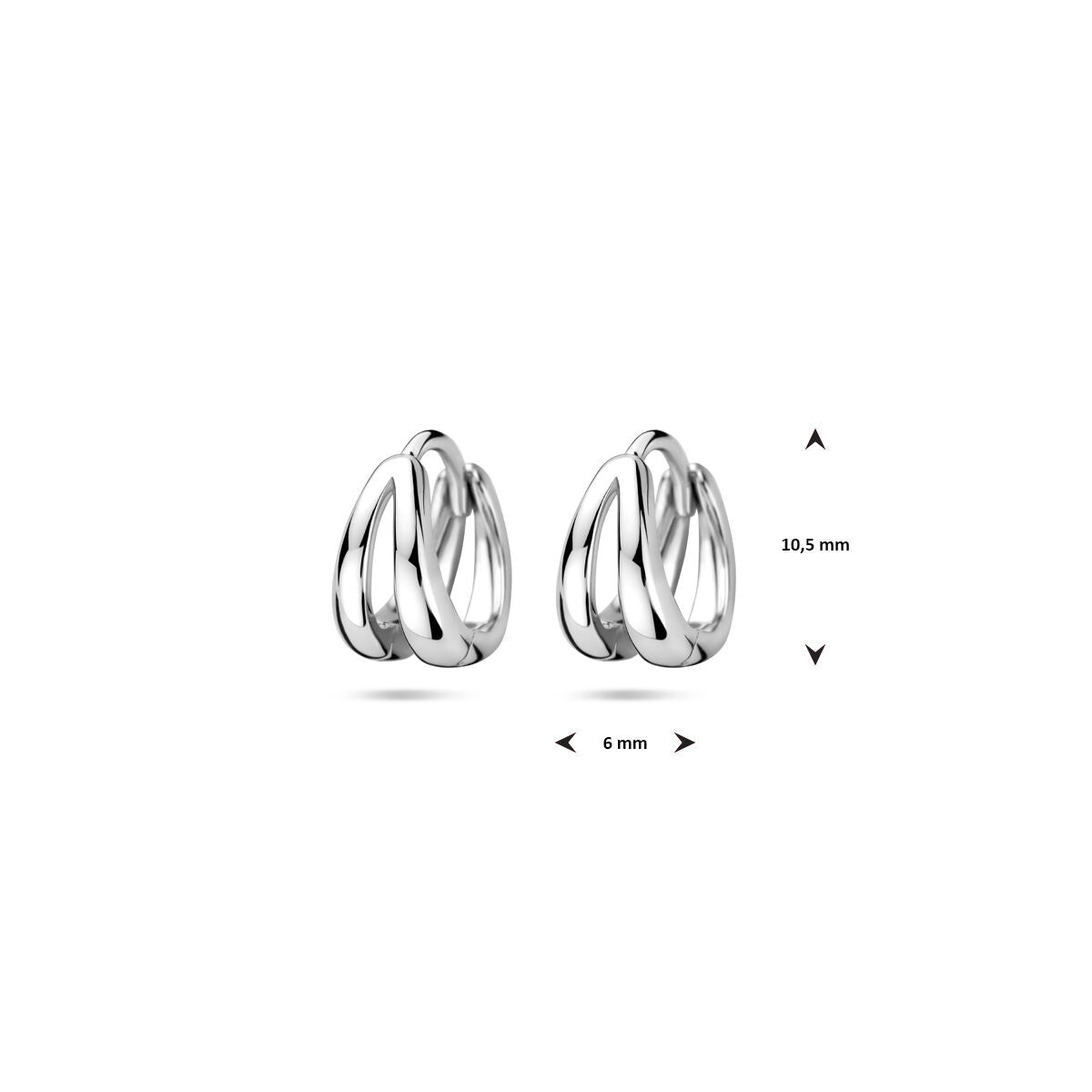 aros 10,5 mm plata rodiado