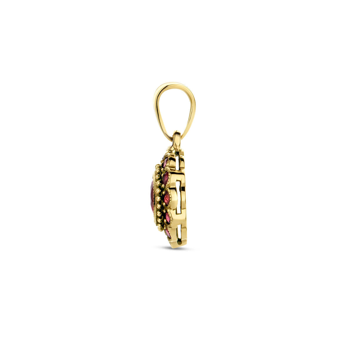 colgante rubí oro amarillo 14K
