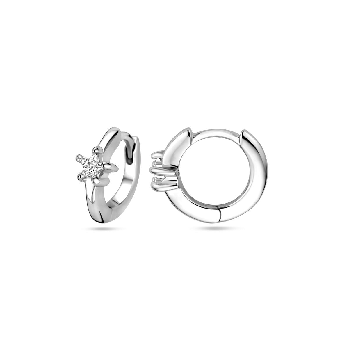 aros de circonita 10,5 mm plata rodiada