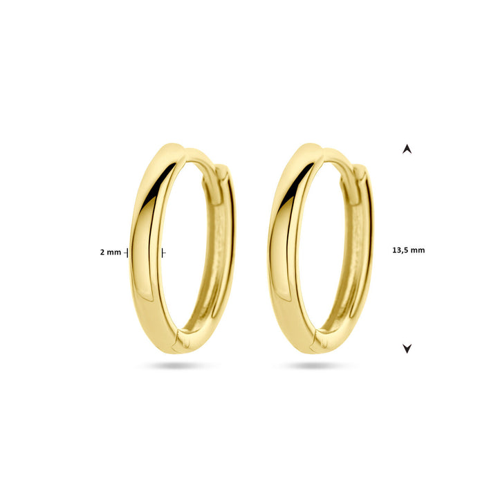 klapoorringen 14K geelgoud